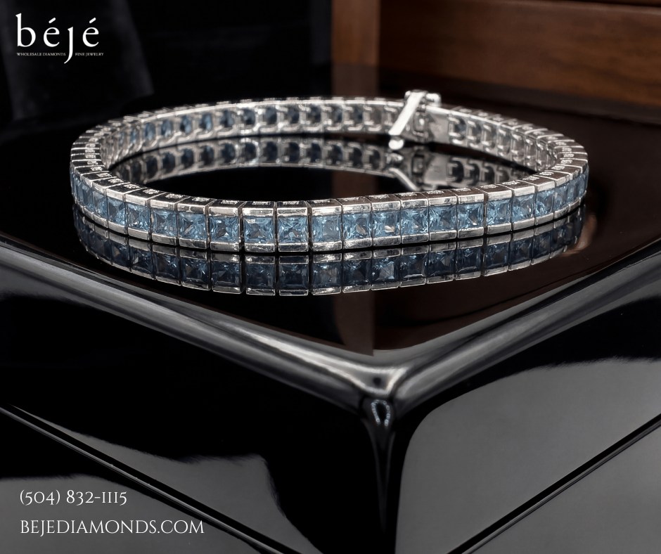 A Sapphire Bracelet Defined by Precision and Prestige - jewelry store in metairie - beje diamonds