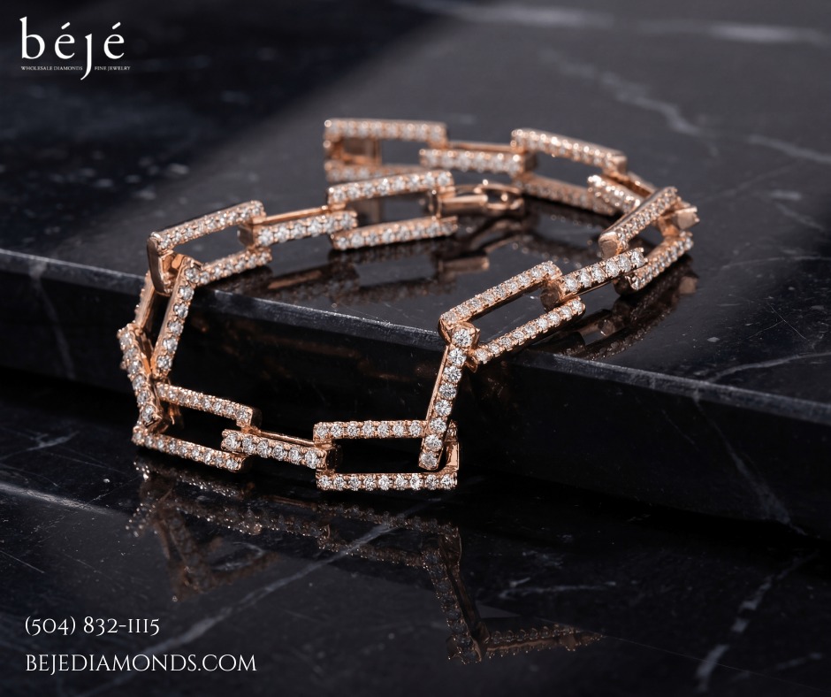 A Contemporary Classic The Diamond Paperclip Bracelet - jewelry store in metairie - beje diamonds