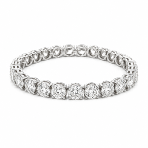 27.60 CTW Diamond Tennis Bracelet in 14K White Gold