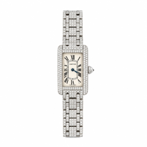 Cartier Tank Américaine 18K White Gold & Diamond Watch